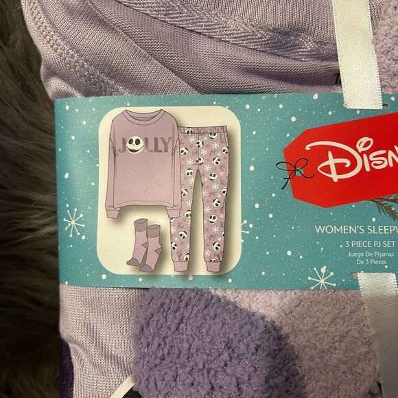 Disney Nightmare Before Christmas Jack Pajama Set Womens Size‎ Large Purple Pjs - Picture 2 of 5